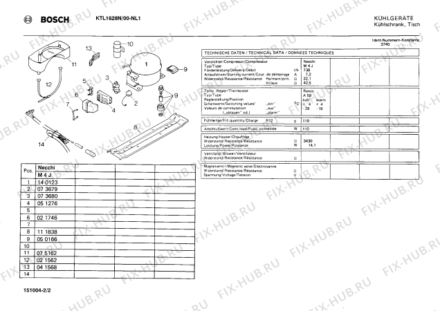 Взрыв-схема холодильника Bosch KTL1628N - Схема узла 02