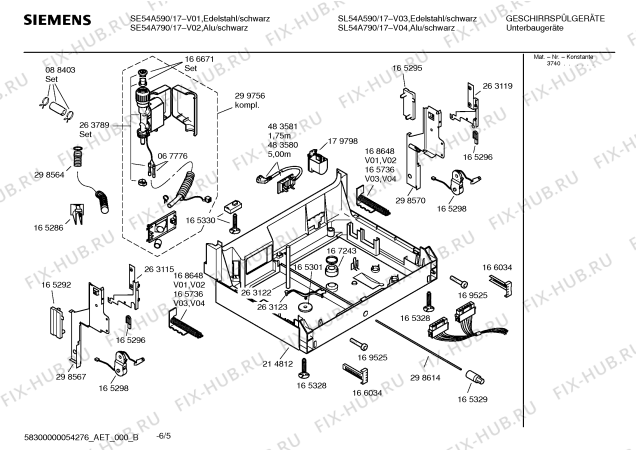 Схема №1 SGU5650EU с изображением Краткая инструкция для электропосудомоечной машины Siemens 00580536