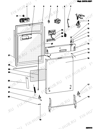 Схема №1 BCI45 (F028839) с изображением Другое для посудомойки Indesit C00091540