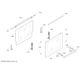 Схема №4 HBM43B150B Bosch с изображением Фронтальное стекло для плиты (духовки) Bosch 00683465