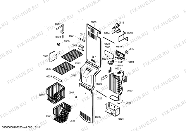 Схема №4 KGU66990 с изображением Изоляция для холодильника Bosch 00494055