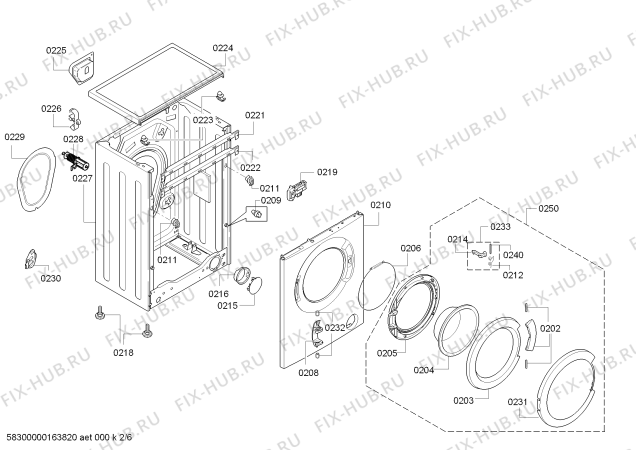 Схема №2 WLG20240OE, Bosch Maxx 5 с изображением Панель управления для стиралки Bosch 11017262