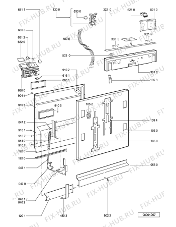 Схема №2 ADG 7550 с изображением Микромодуль для посудомоечной машины Whirlpool 481221838252