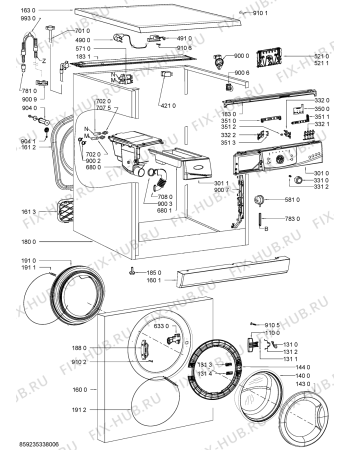 Схема №1 AWO/D 1006 с изображением Декоративная панель для стиральной машины Whirlpool 481010464983