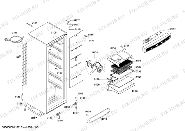 Схема №1 GSN28V60GB с изображением Панель управления для холодильника Bosch 00640076