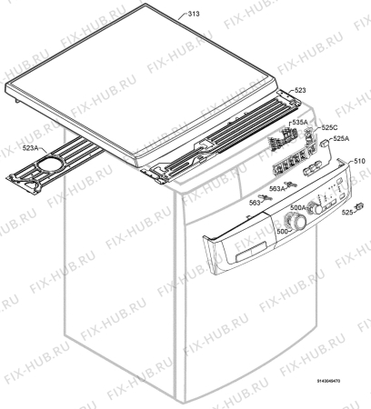 Взрыв-схема стиральной машины Electrolux EWF127210W - Схема узла Command panel 037