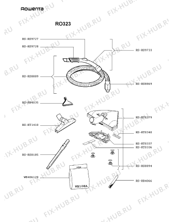 Взрыв-схема пылесоса Rowenta RO323 - Схема узла RO323FR_.__2