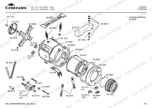 Схема №1 FLX12 с изображением Инструкция по эксплуатации для стиральной машины Bosch 00517072