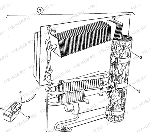 Взрыв-схема холодильника Electrolux RA0600N - Схема узла Cooling system 017