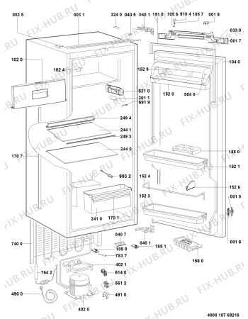 Схема №1 KVIE2125A (F091292) с изображением Наставление для холодильной камеры Indesit C00358917
