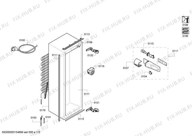 Схема №2 RC280201 с изображением Контейнер для овощей для холодильника Bosch 00660201