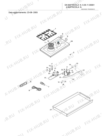 Взрыв-схема плиты (духовки) Indesit BPMB40SF (F065231) - Схема узла