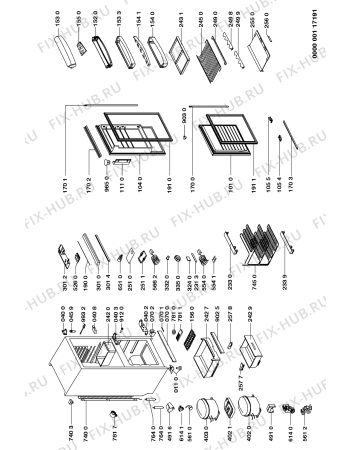 Схема №1 ART 834-2/G/DF с изображением Дверь для холодильной камеры Whirlpool 481944269294