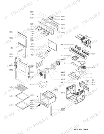 Схема №1 AKZ531/IX/01 с изображением Панель для плиты (духовки) Whirlpool 481245240311