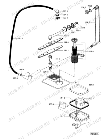 Схема №2 GCX 3452/2 с изображением Спецфильтр для посудомоечной машины Whirlpool 481990501319
