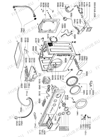 Схема №1 AWG 870 с изображением Проводка для стиральной машины Whirlpool 481232178164