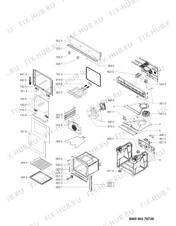 Схема №1 BMZ 6203/IN с изображением Обшивка для духового шкафа Whirlpool 480121103171