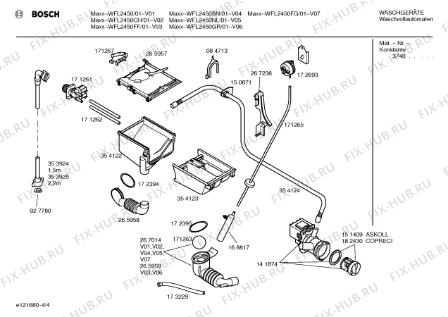 Схема №1 WFL2450SN Maxx с изображением Панель управления для стиралки Bosch 00356447