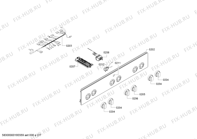 Схема №2 HR523213T с изображением Ручка переключателя для духового шкафа Siemens 00627775
