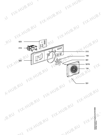 Взрыв-схема плиты (духовки) Aeg B6100-1-D - Схема узла Hot air equipment