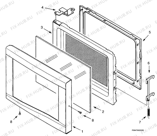 Взрыв-схема микроволновой печи Aeg MCD242W - Схема узла Section 4