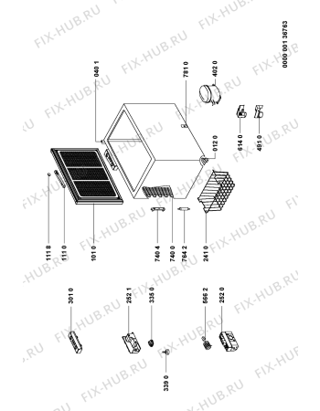 Схема №1 AFE 930/H с изображением Ручка двери для холодильной камеры Whirlpool 481246268832