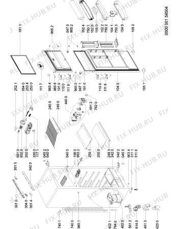 Схема №1 WTE3813 A+S с изображением Затычка для холодильника Whirlpool 481246229365