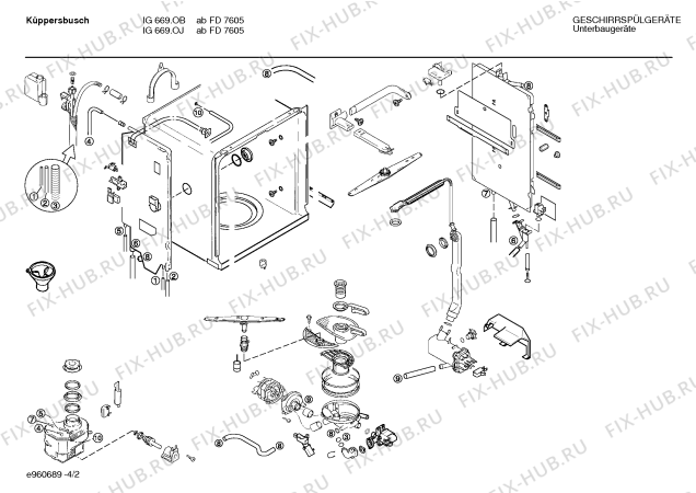 Схема №1 SMIKBB9 IG669.OB-0 AB FD7503 с изображением Кнопка для посудомойки Bosch 00152876