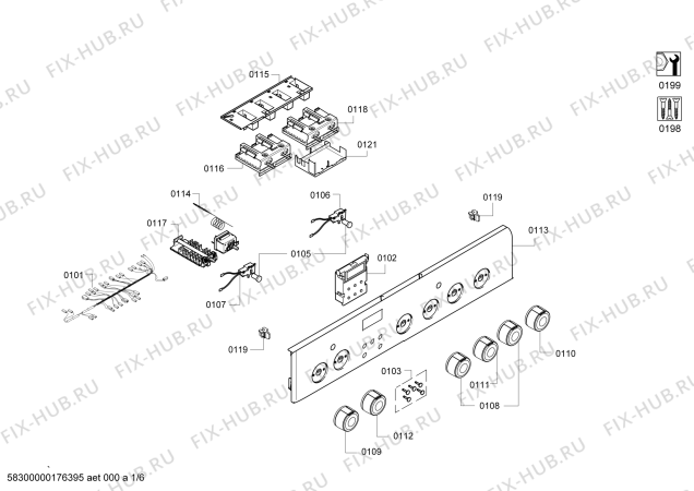 Схема №3 CH10457 с изображением Панель управления для духового шкафа Bosch 00790992