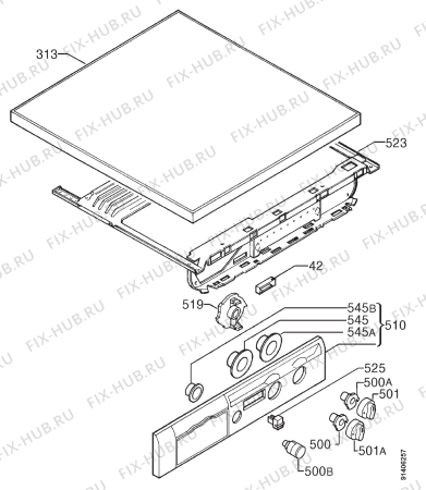 Взрыв-схема стиральной машины Zanussi WDS872C - Схема узла Command panel 037