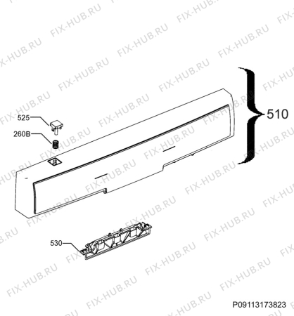 Взрыв-схема посудомоечной машины Electrolux ESF9000X1 - Схема узла Command panel 037