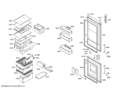 Схема №3 KG36NH90 с изображением Дверь морозильной камеры для холодильной камеры Bosch 00686030