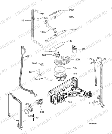 Взрыв-схема посудомоечной машины Aeg Electrolux F88055VIP - Схема узла Hydraulic System 272