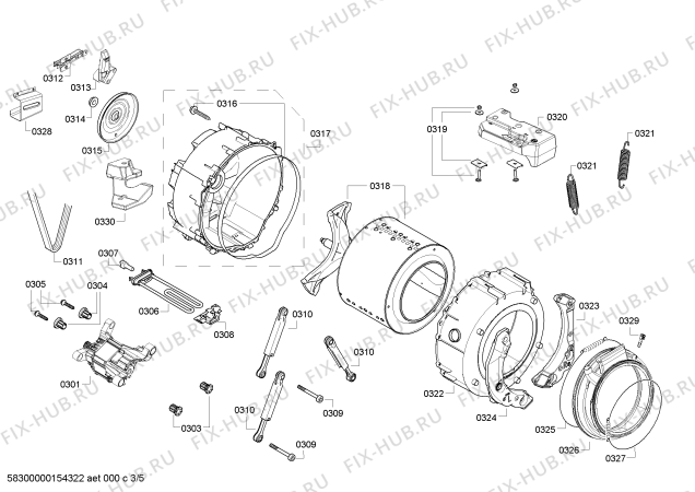 Схема №1 WD14H560FF Siemens varioPerfect iQ700 с изображением Модуль управления, запрограммированный для стиралки Siemens 00740172