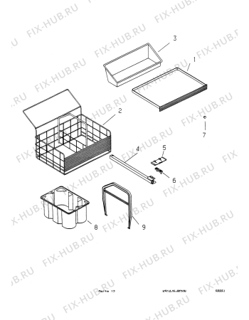 Взрыв-схема холодильника Electrolux IK325.3RWS - Схема узла Internal parts