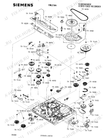 Схема №5 FM627W4 с изображением Мотор для телевизора Siemens 00737138