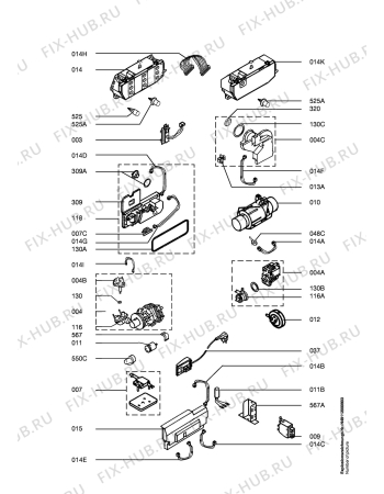 Взрыв-схема посудомоечной машины Juno JSI6862A - Схема узла Electrical equipment 268