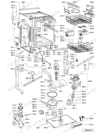 Схема №1 ADG 9966/1 M с изображением Обшивка для посудомоечной машины Whirlpool 481245372421