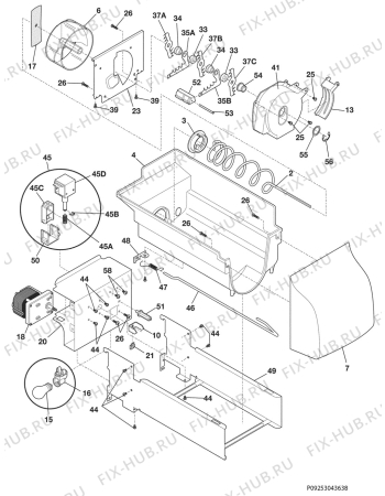 Взрыв-схема холодильника Aeg Electrolux 7380KG - Схема узла Ice container