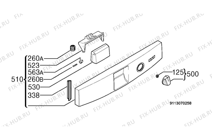 Взрыв-схема посудомоечной машины Aeg Electrolux F45001 - Схема узла Command panel 037