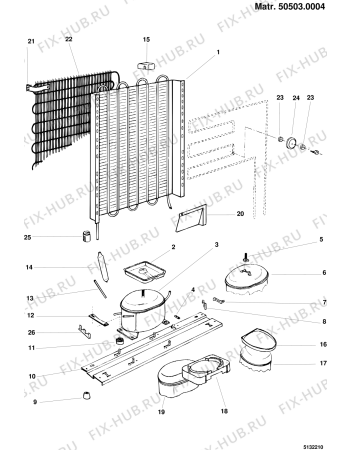 Взрыв-схема холодильника Ariston EDF330SK (F007343) - Схема узла