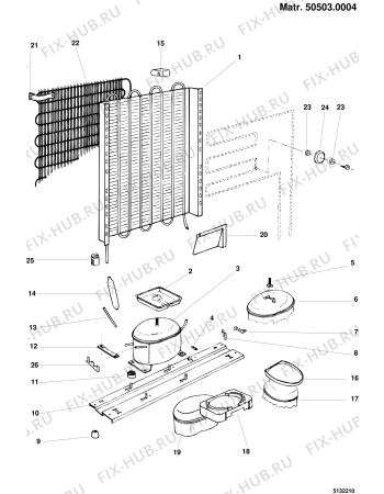 Взрыв-схема холодильника Ariston TDFP330SE (F001033) - Схема узла