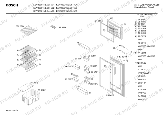 Схема №2 KSV33601NE с изображением Панель для холодильника Bosch 00431601