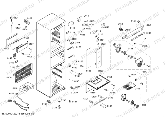 Схема №1 KKF23836TI с изображением Декоративная панель для холодильной камеры Bosch 00663778