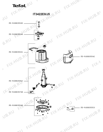 Схема №2 IT3422E0/J5 с изображением Фиксатор для электроутюга Tefal FS-9100035547