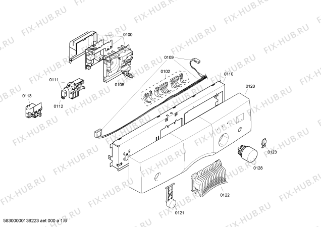 Схема №2 SRS55M02EU с изображением Кнопка для посудомойки Bosch 00603429