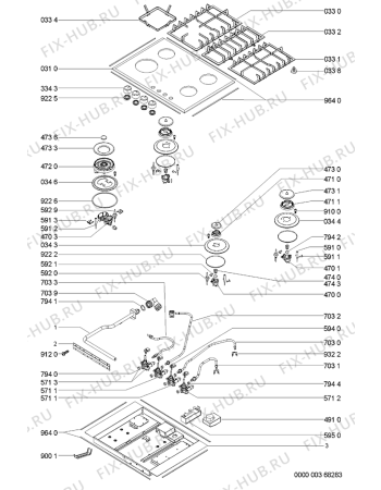 Схема №1 KHGL7510B (F091738) с изображением Втулка для духового шкафа Indesit C00331177