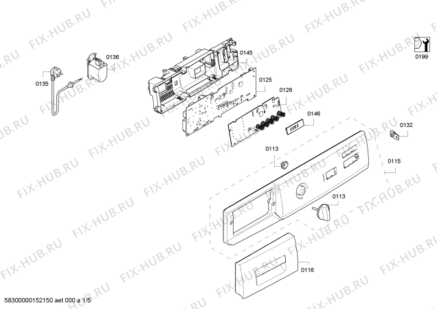 Схема №1 WXP801C6 Vario 800C с изображением Силовой модуль для стиралки Bosch 00706576