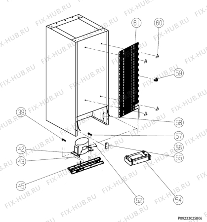 Взрыв-схема холодильника Zanussi ZRA226CWO - Схема узла Cooling system 017