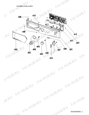 Схема №3 AWG 3082 MC с изображением Обшивка для стиралки Whirlpool 480111102894